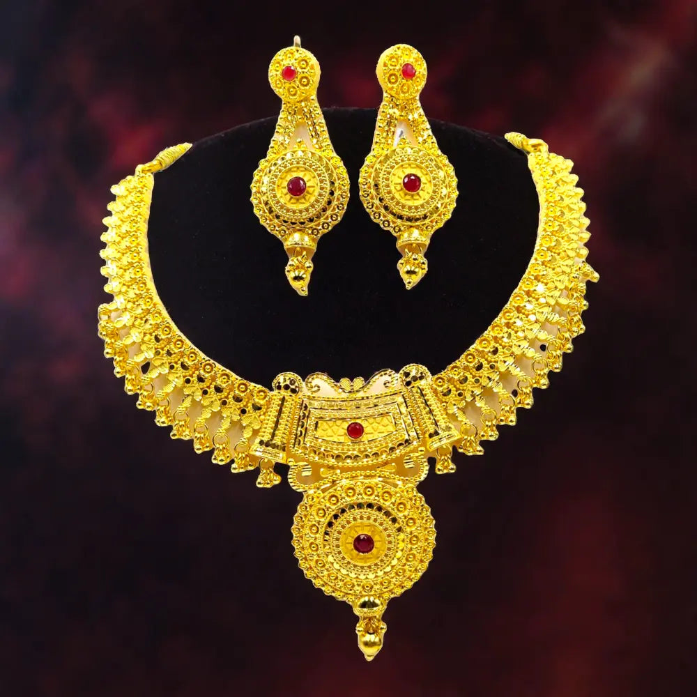 "Minimalist One-Gram Gold-Plated Necklace Set Lightweight and Elegant " - Attractive Sister