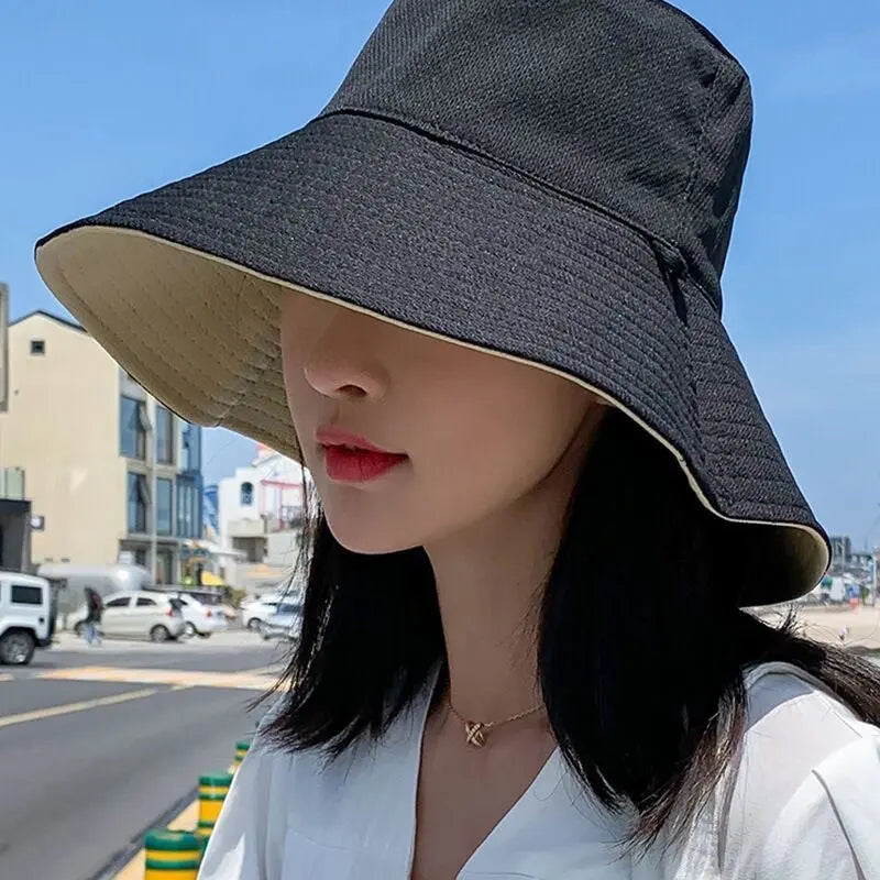 Big Brim Fisherman Hat Double Sided Sunshade CJ