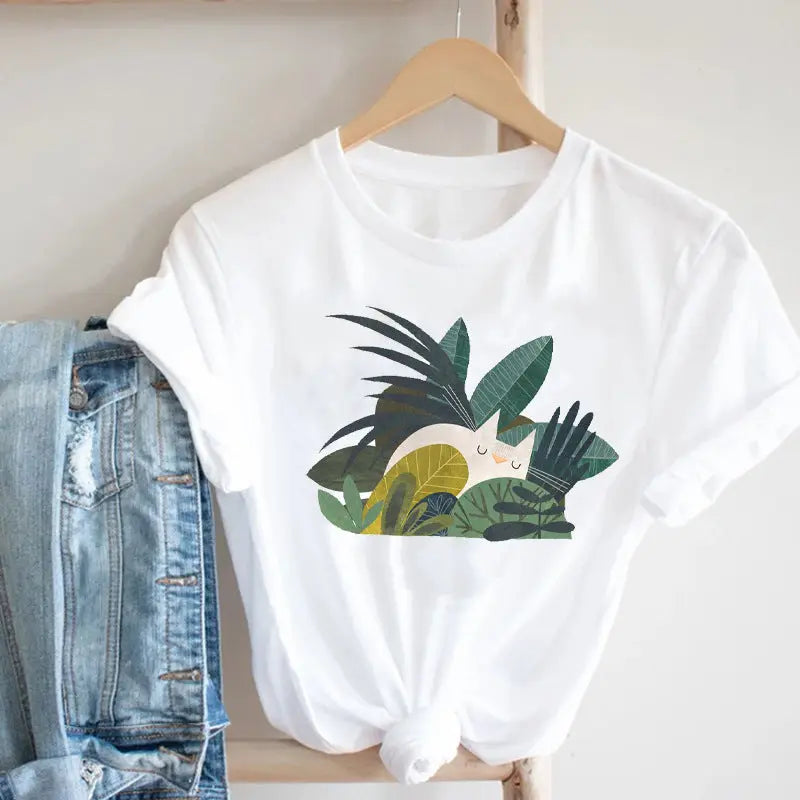 Summer New Trend Cartoon Printed T-shirt CJ