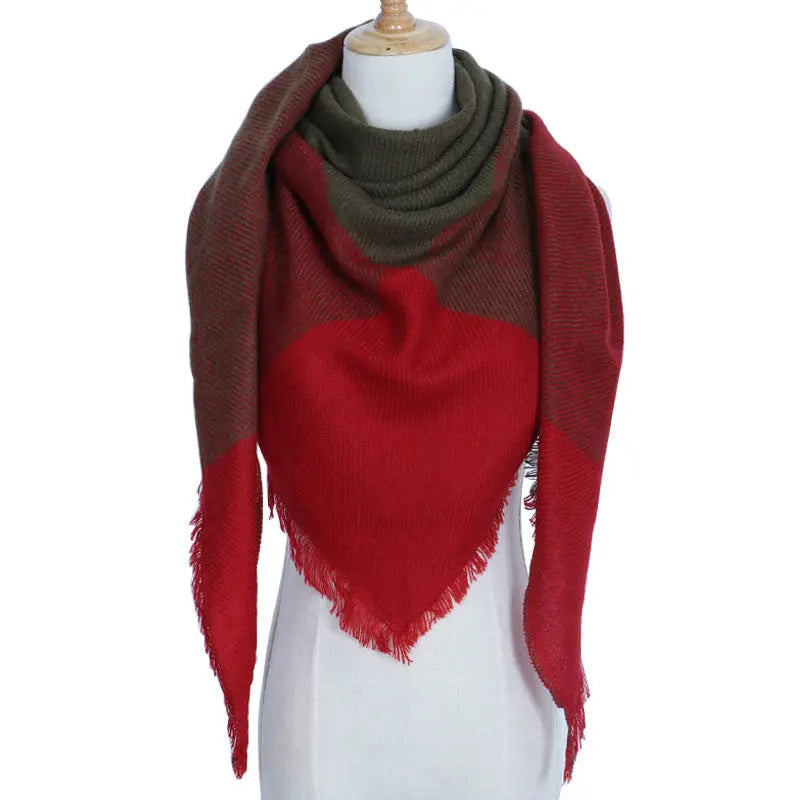 esign Women Triangles Scarf Long Scarves Shawl Autumn Winter CJ