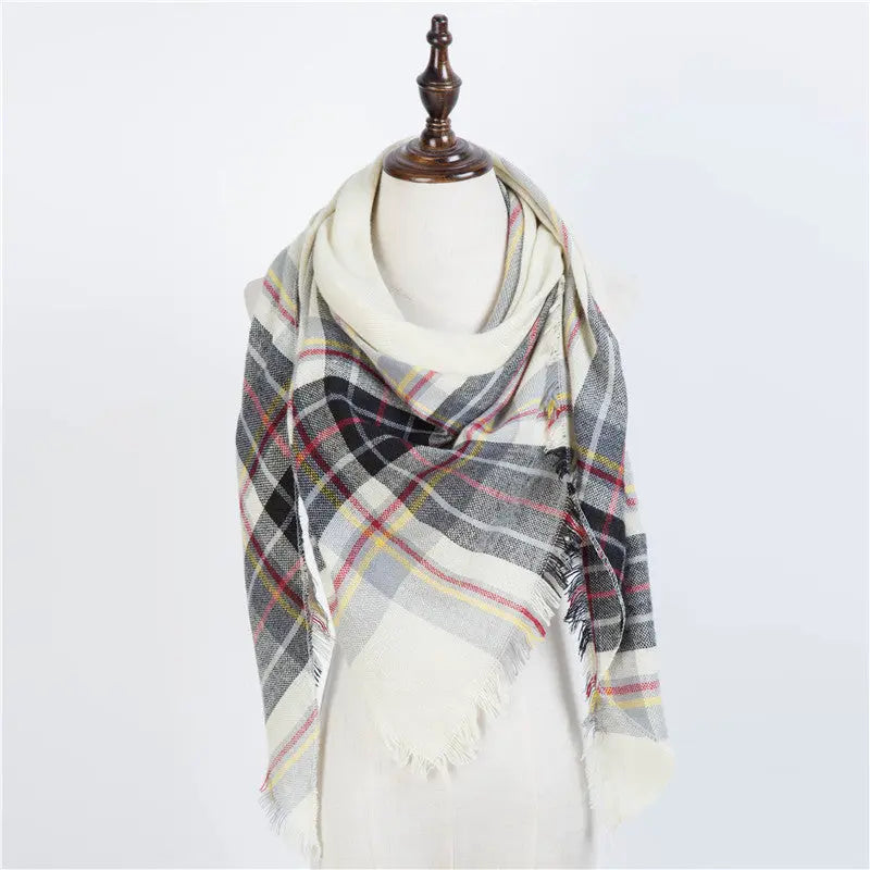 esign Women Triangles Scarf Long Scarves Shawl Autumn Winter CJ