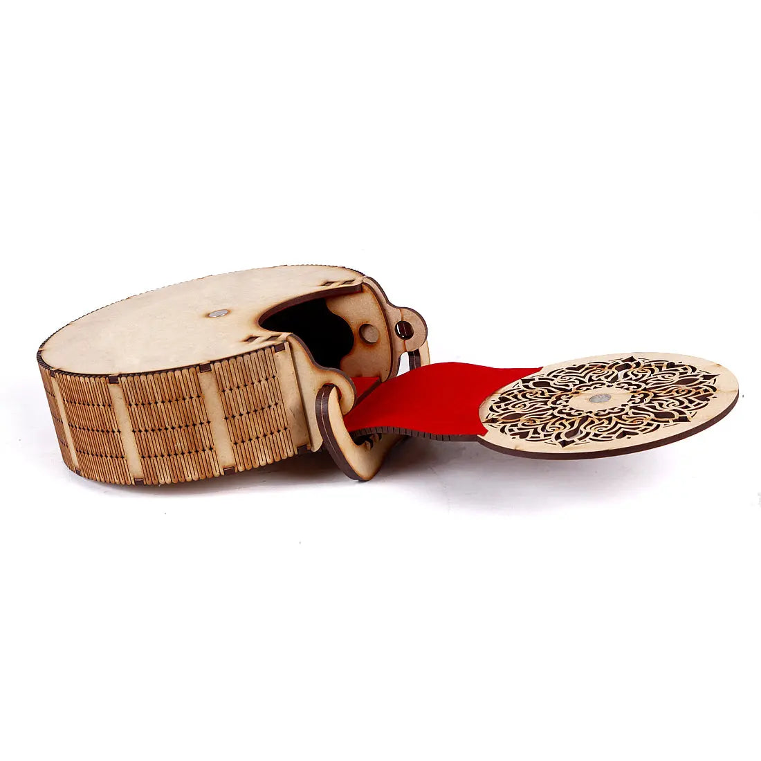Handmade Wooden Handbag Purse - Unique Rakhi Gift for Sister Attractive Sister