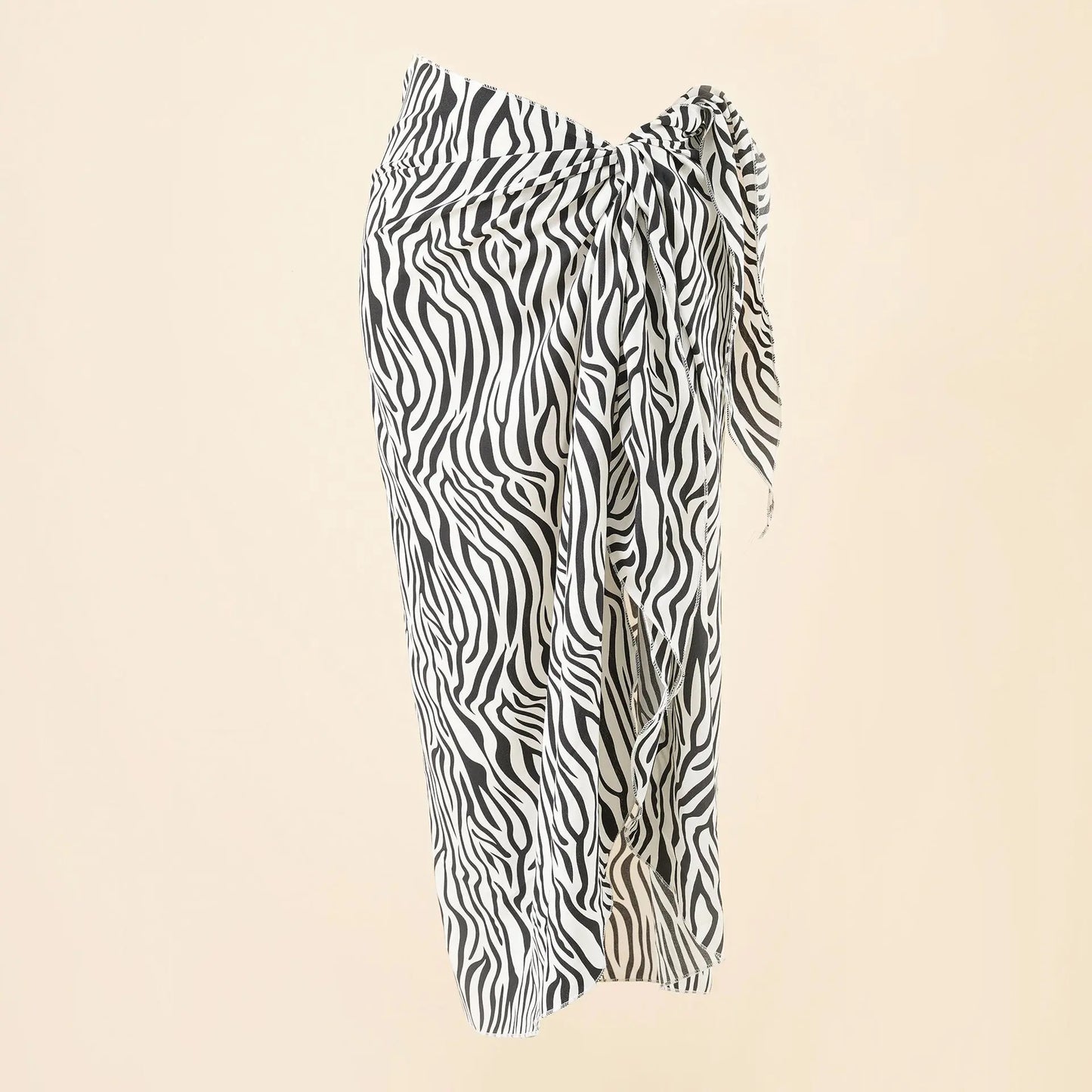 Vacation Chiffon Printed Tie-dye Lace-up Beach Wrap Skirt CJ