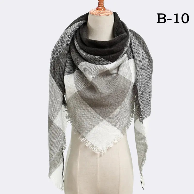 esign Women Triangles Scarf Long Scarves Shawl Autumn Winter CJ