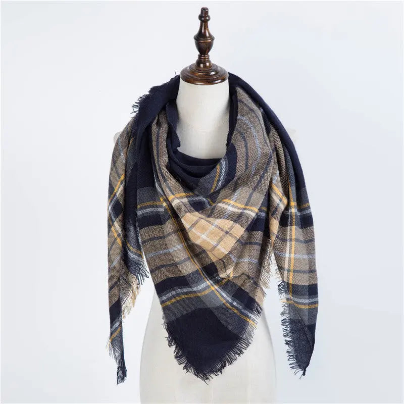 esign Women Triangles Scarf Long Scarves Shawl Autumn Winter CJ
