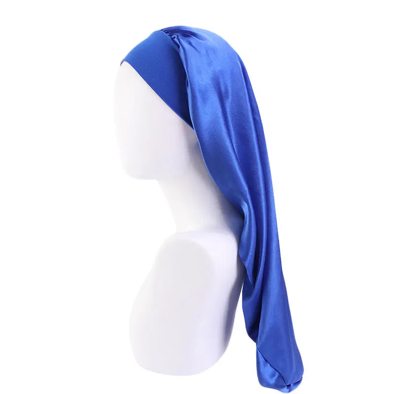 Women's Elastic Wide-brimmed Satin Long Tube Nightcap CJ