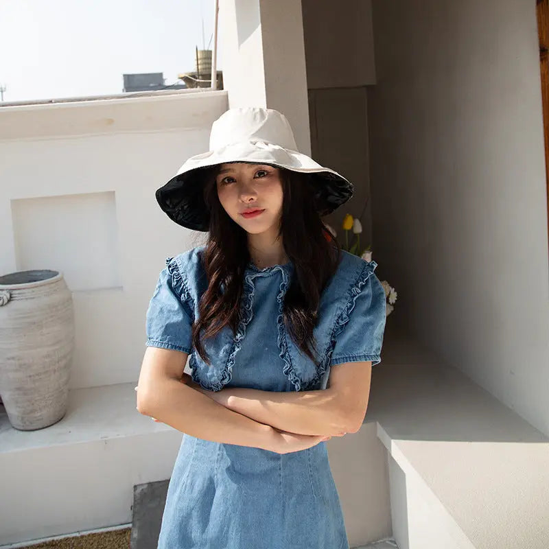 Women's Fashion Thin Big Brim Hat Attractive Sister