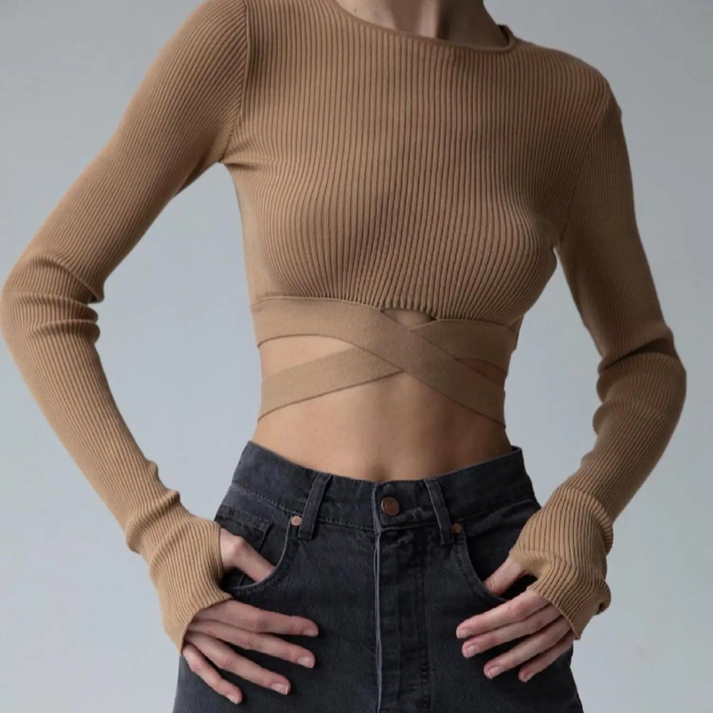 Pleated Skirt Lace-up Woolen Suit Women CJ