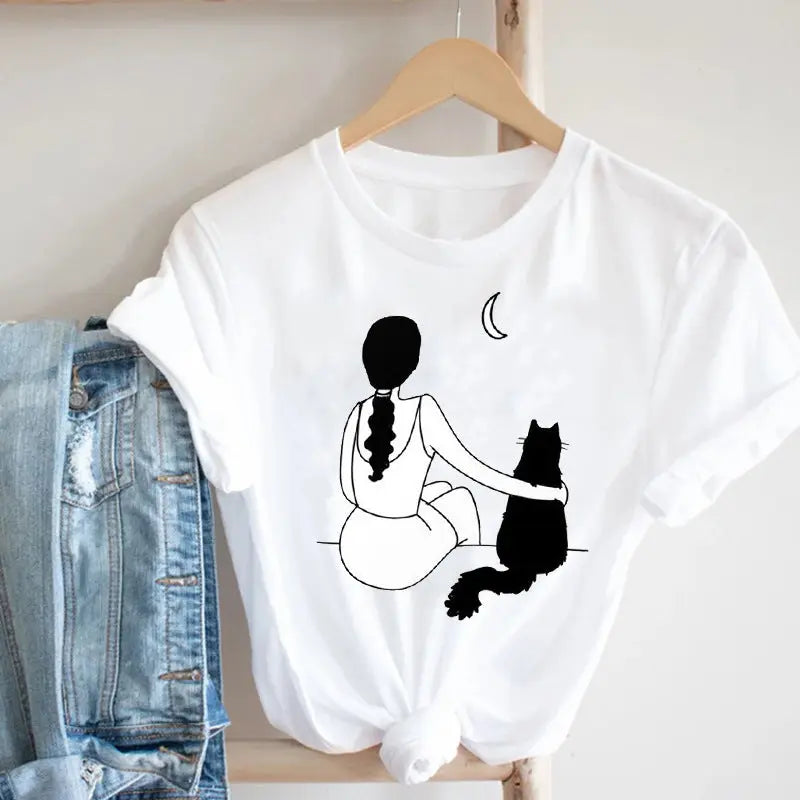 Summer New Trend Cartoon Printed T-shirt CJ