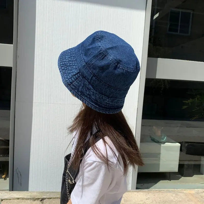 Denim Minimalist Style Jean Fisherman Hat Women CJ