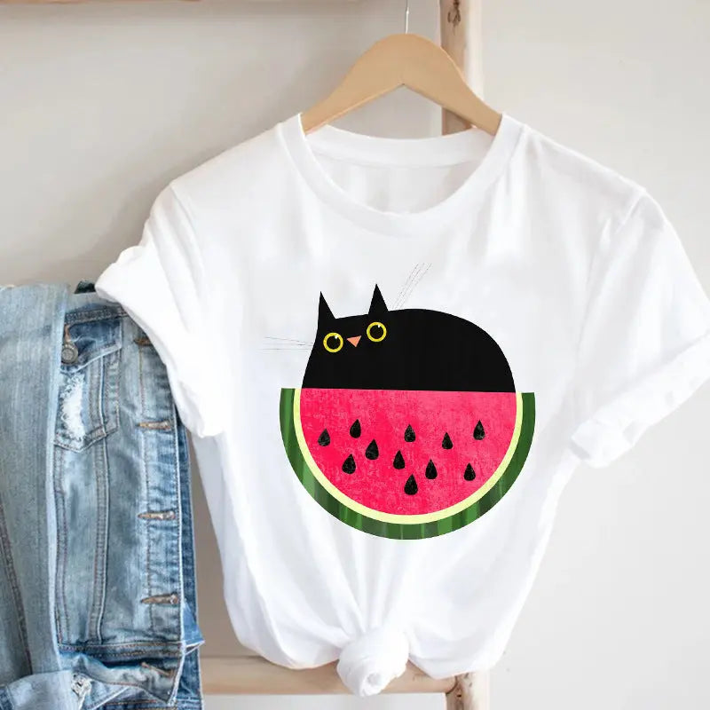 Summer New Trend Cartoon Printed T-shirt CJ
