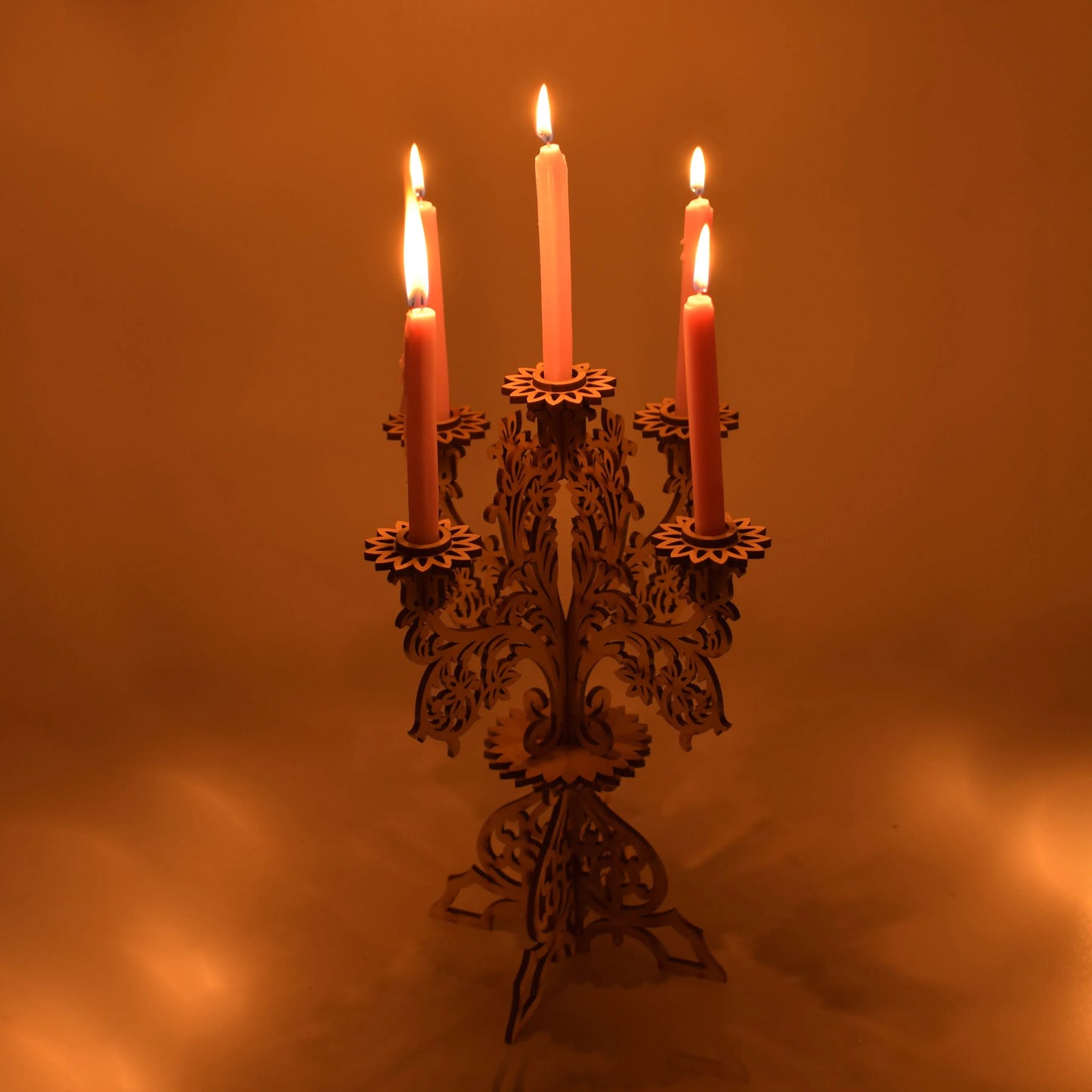 Handcrafted Wooden Diya & Candle Stand – Traditional Deepam Holder for Pooja, Home Décor, and Temple Decoration Attractive Sister