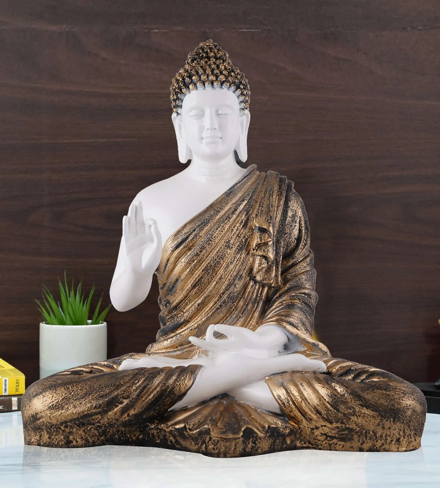 M/S PREM CRAFTS Gautam Buddha Statue Showpiece Idol Figurine for Feng Sui, Vastu, Home Decor, Office, Diwali, Gifting, Living Room, Bedroom, Study Table -4 M/S PREM CRAFTS