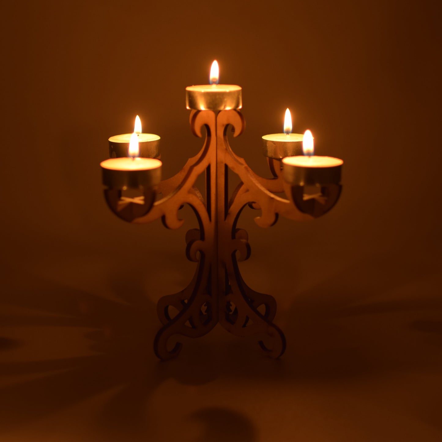 Wooden Diya & Candle Holder Stand – Perfect for Pooja Room, Home Temple & Festival Decoration Attractive Sister