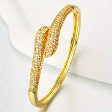 Snake Design Bracelet with Rhinestone Attractive Sister