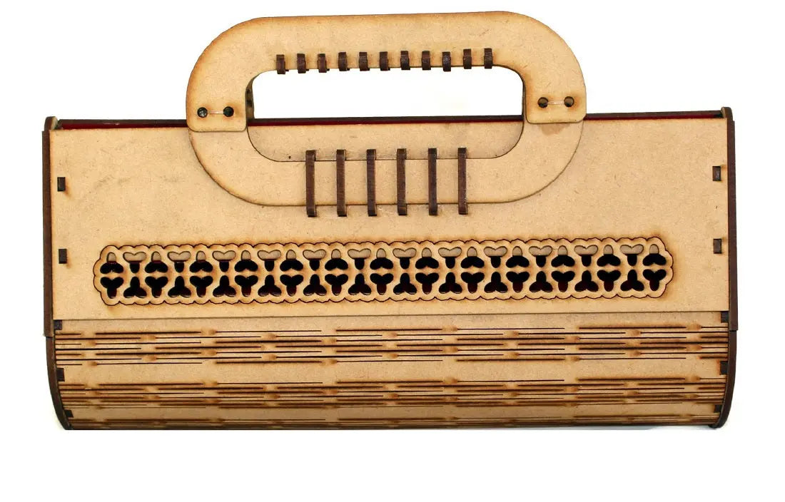 Elegant Wooden Laser-Cut Handbag Lightweight and eco-friendly Attractive Sister