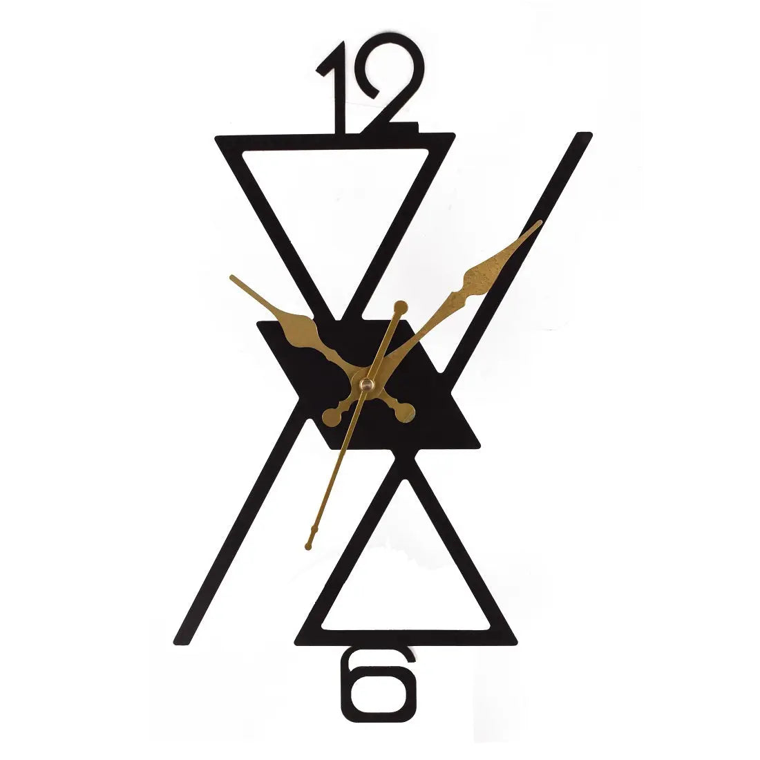 Black Wooden Wall Clock - Classic Design, Silent Non-Ticking Quartz Movement, 12 Inch Modern Decor for Home and Office (Tringle) Attractive Sister