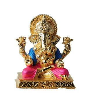 Gold Plated Ganpati Ji Statue Attractive Sister