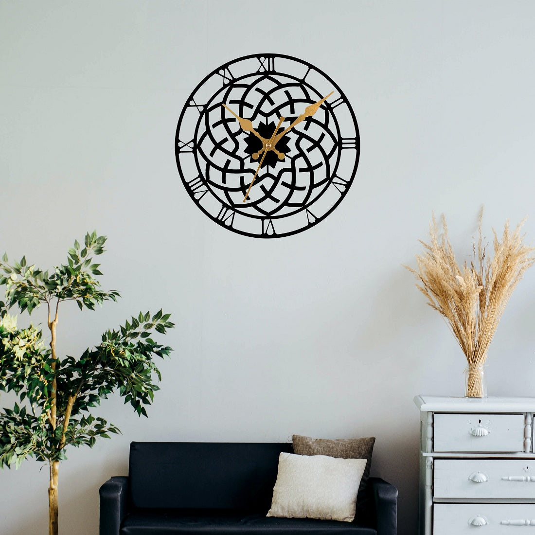 Elegant Precision: Designer Metal Wall Clock - Elevating Every Space with Style (DESIGN-13) Attractive Sister
