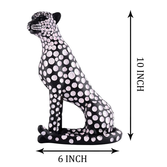 M/S PREM CRAFTS  Black Panther Sitting Position Animal Showpiece Antique Sculpture for Home Decor Showpiece Figurine M/S PREM CRAFTS