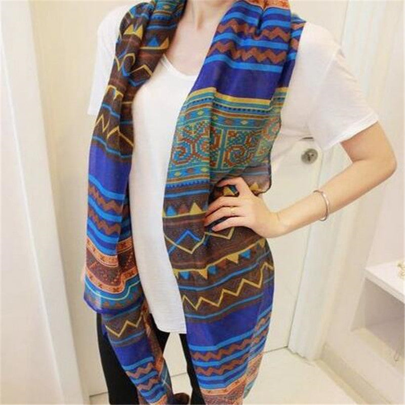 Ethnic style warm decorative scarf