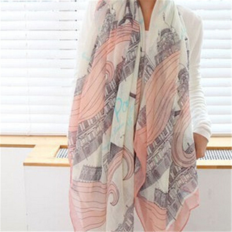 Ethnic style warm decorative scarf