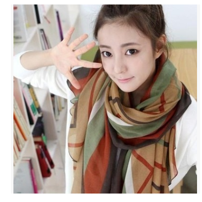 Ethnic style warm decorative scarf