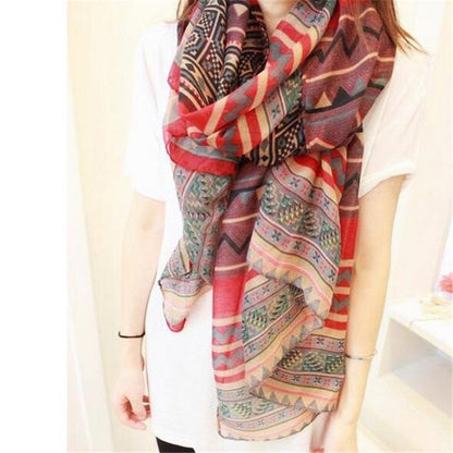 Ethnic style warm decorative scarf