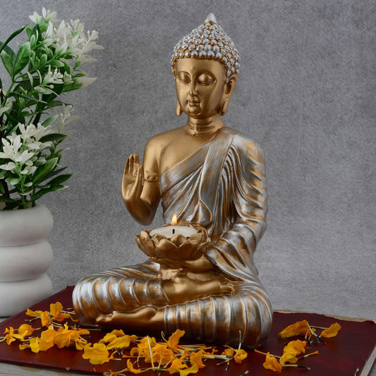 M/S PREM CRAFTS  Gautam Buddha Statue Showpiece Idol Figurine for Feng Sui, Vastu, Home Decor, Office, Diwali, Gifting, Living Room, Bedroom, Study Table -26 M/S PREM CRAFTS
