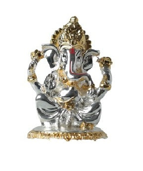 Gold And Silver Plated Ganpati Statue