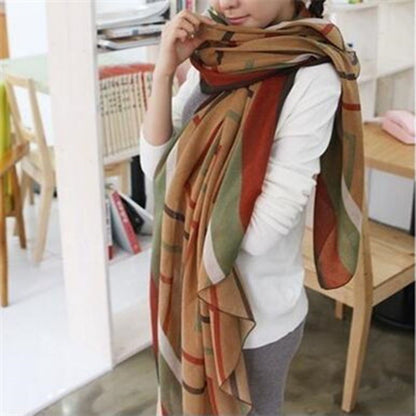 Ethnic style warm decorative scarf