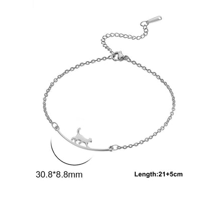 Women's Cute Walking Cat Anklet