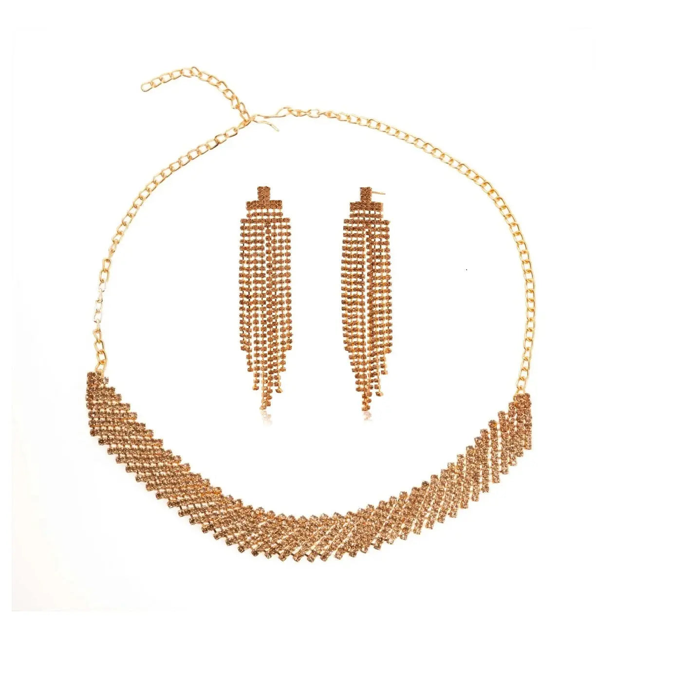 Women’s Indo-Western Drop Dangles Earring With Necklace For Women Fashion Jewellery for women Artificial Earrings and Necklace For women (Golden) Attractive Sister