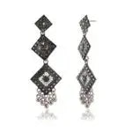 Women Traditional Silver AZ838-OXidised Jhumka Set | German Silver Chand Baliyan & Jhumkas Earrings for Women | Birthday & Anniversary Gift Attractive Sister