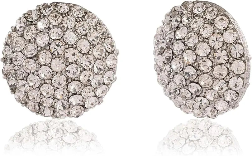 Women’s Silver Beads Round Shape Ethnic Stud Earrings for Women Attractive Sister