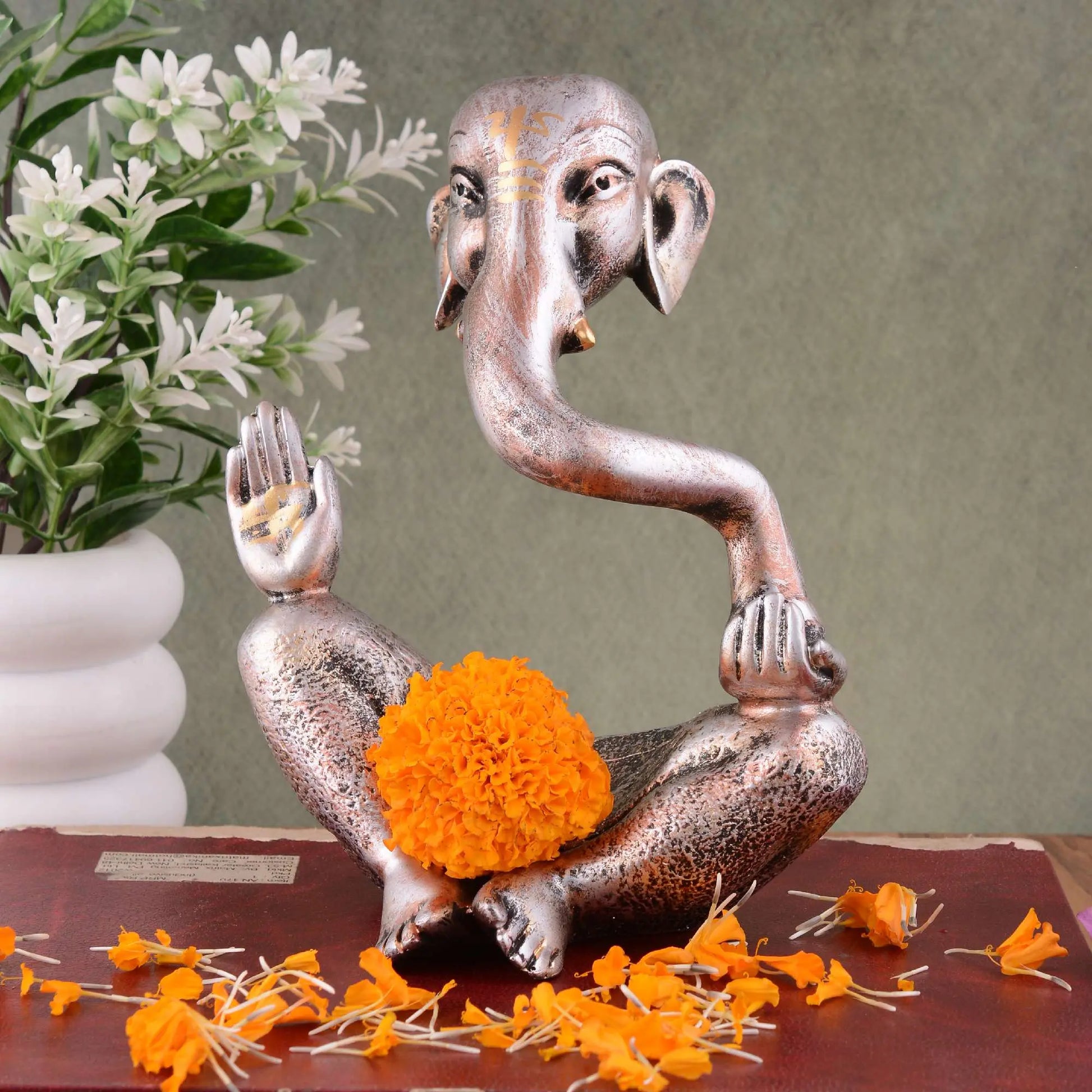 M/S PREM CRAFTS  Ganesha Statue  Idol Shriganesh Bhagwan Murti / Home, Office Decor / Car Dashboard Ganpati / Lord Vinayaka Statue God of Luck & Success Sculpture / Gift Items -04 M/S PREM CRAFTS