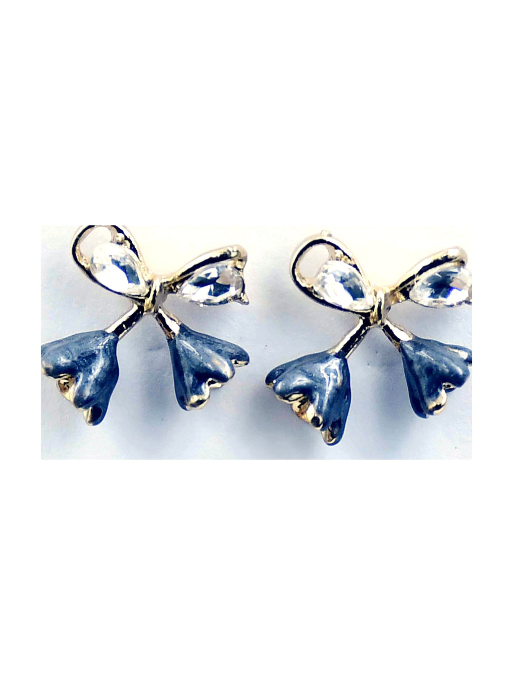 Black Bow Tulip Studs - Attractive Sister