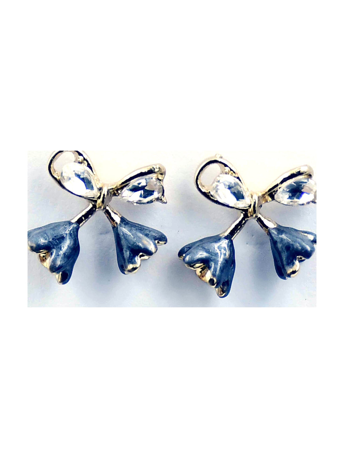 Black Bow Tulip Studs - Attractive Sister