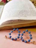 Blue Flower Teardrop Hoops - Attractive Sister