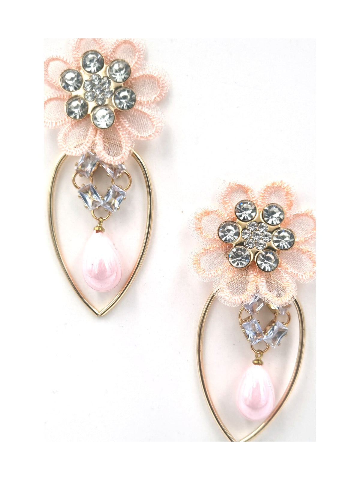 Pink Floral Pearl Drops - Attractive Sister