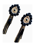 Black Beaded Tassel Drops - Attractive Sister