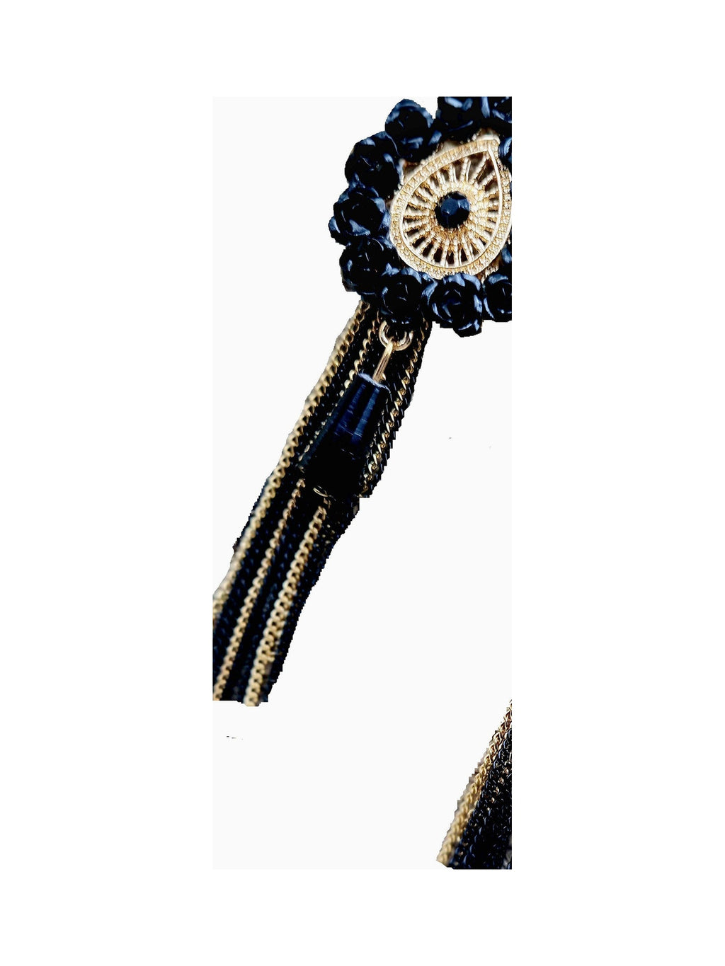Black Beaded Tassel Drops - Attractive Sister