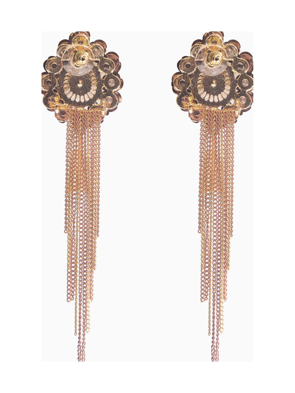 Brown Beaded Tassel Drops - Attractive Sister