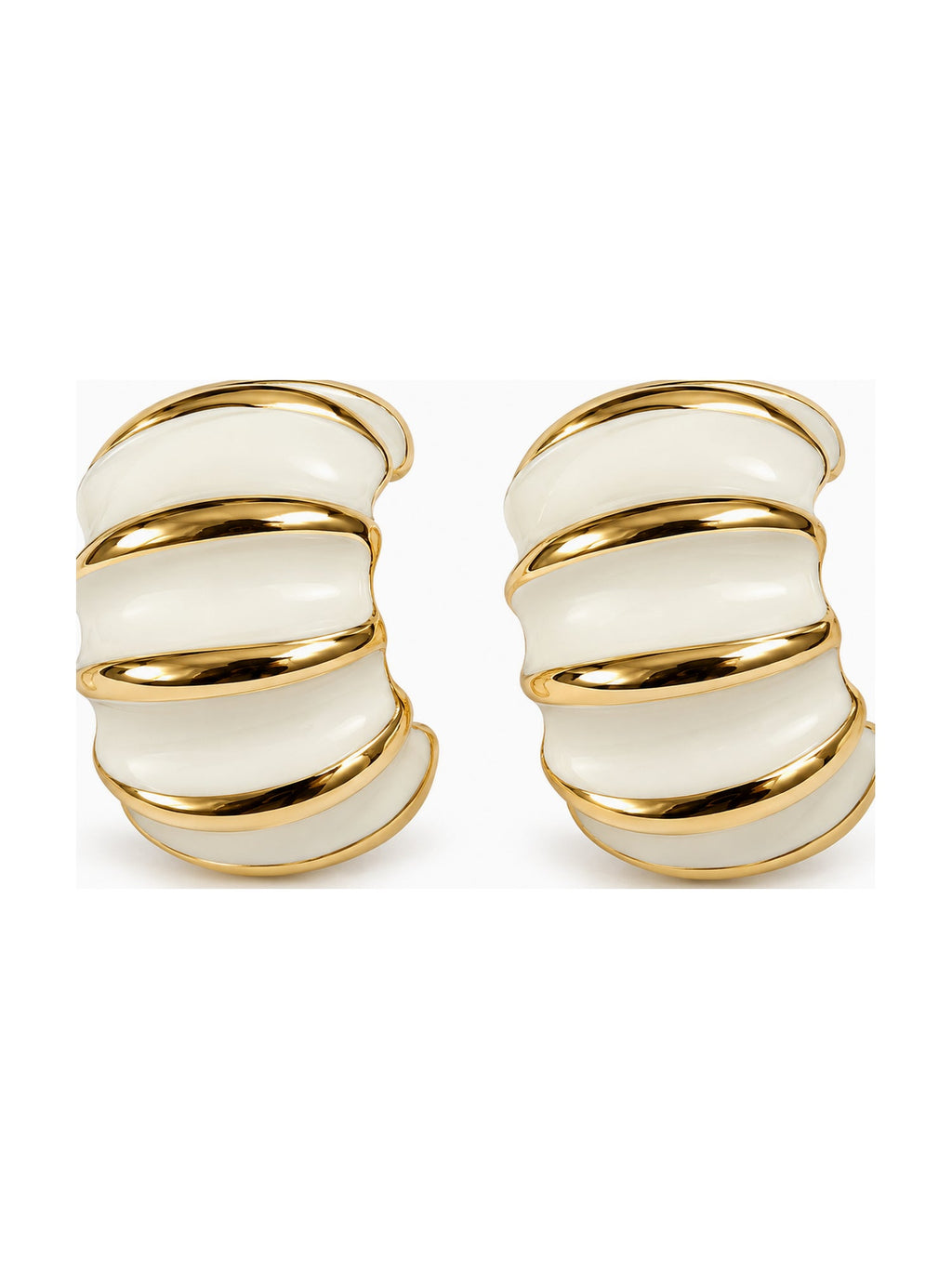 Gold Croissant Half Hoops - Attractive Sister