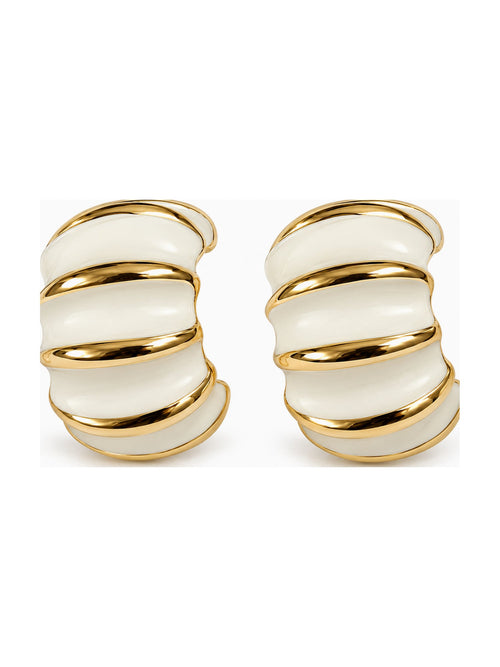 Gold Croissant Half Hoops - Attractive Sister