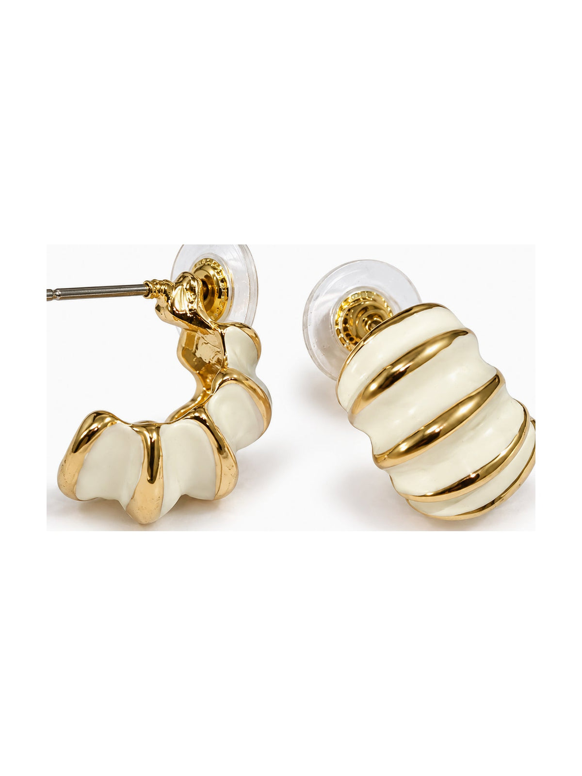 Gold Croissant Half Hoops - Attractive Sister