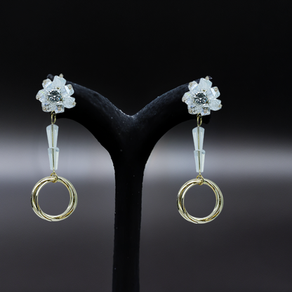 "Radiant Blossoms: Exquisite Statement Earrings"