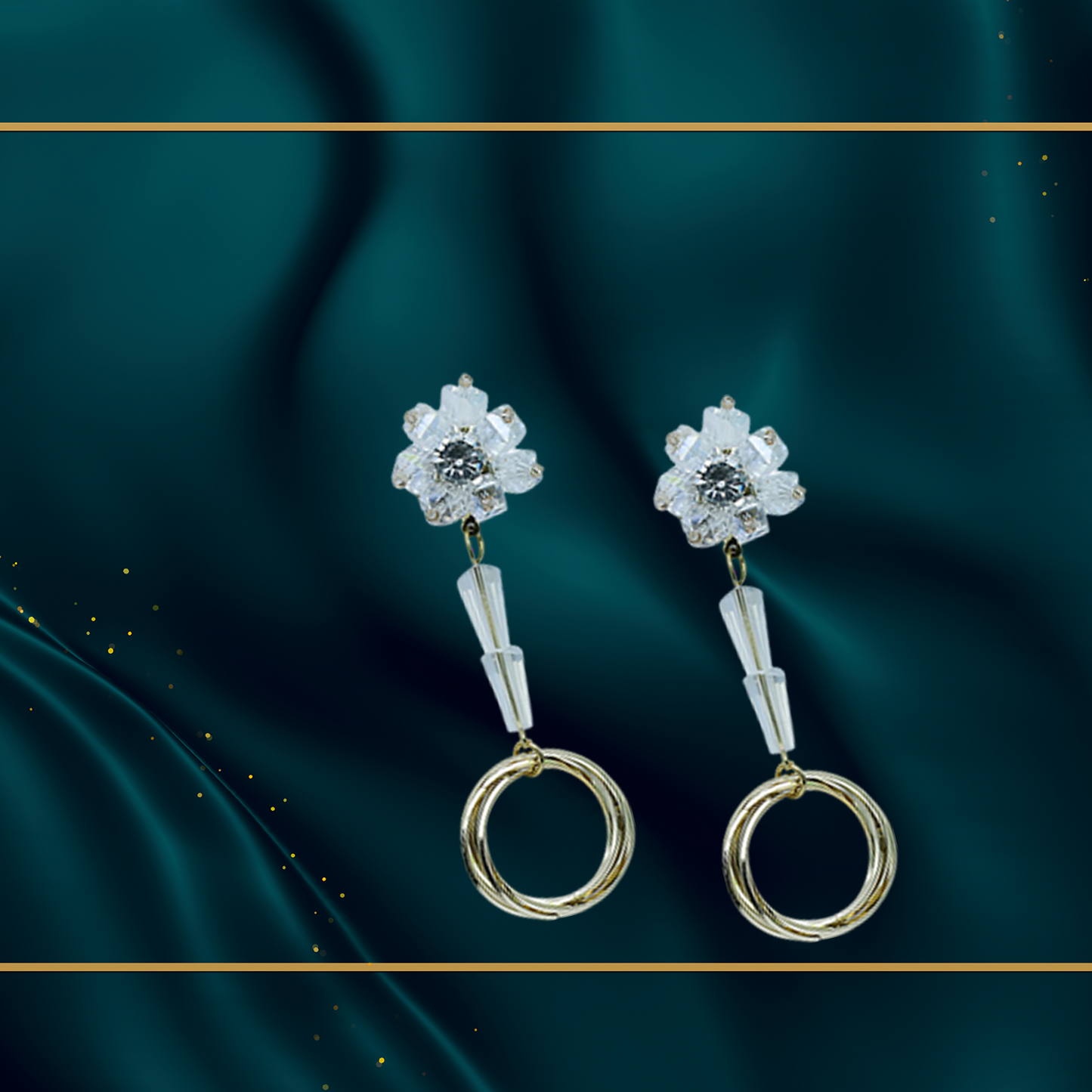 "Radiant Blossoms: Exquisite Statement Earrings"