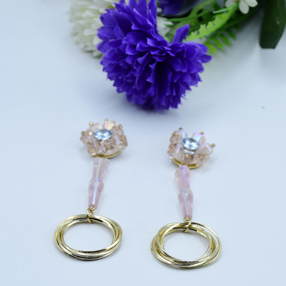 "Radiant Blossoms: Exquisite Statement Earrings"