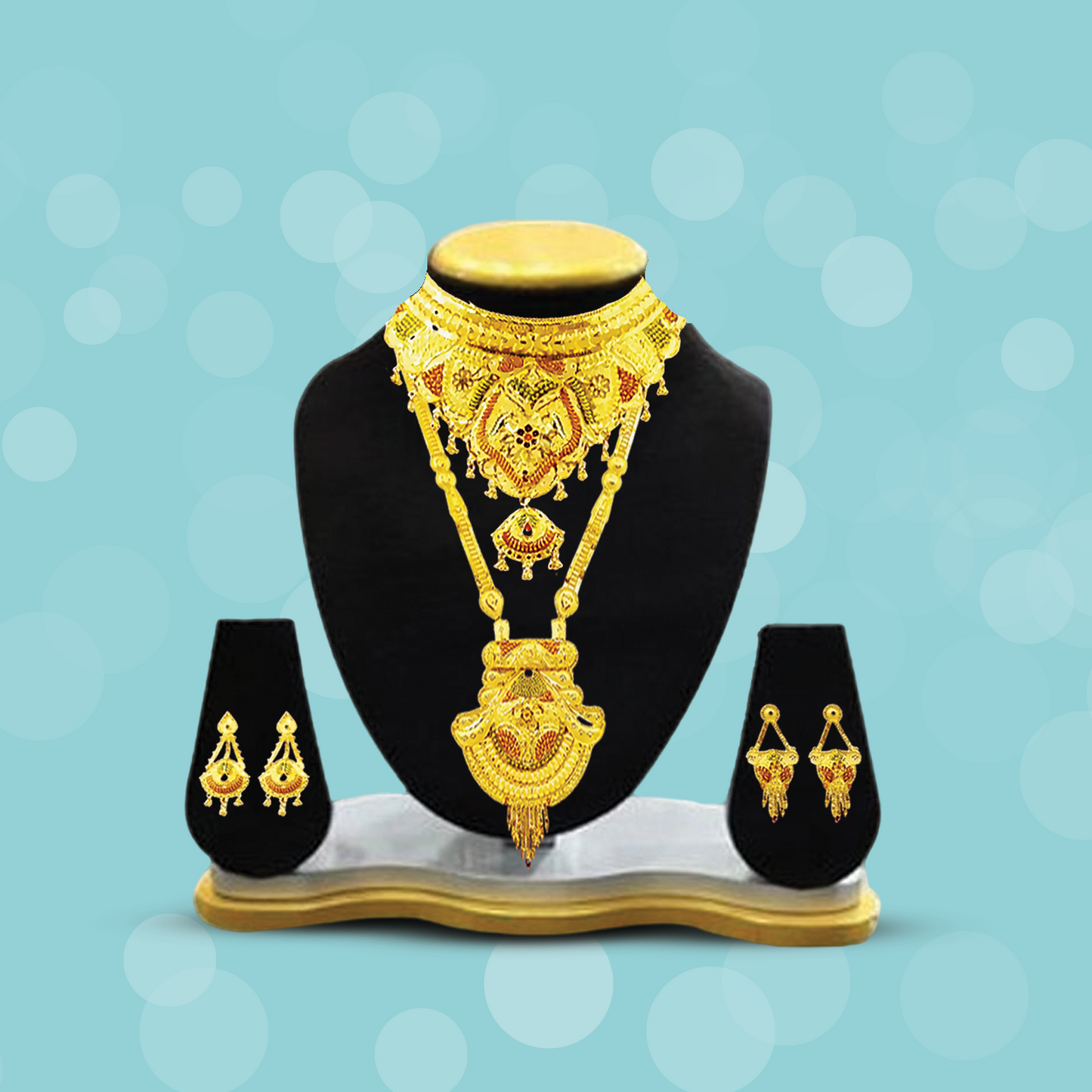 Buy one Get one 2 Gram Gold plated Combo Necklace Set for special Diwali festival